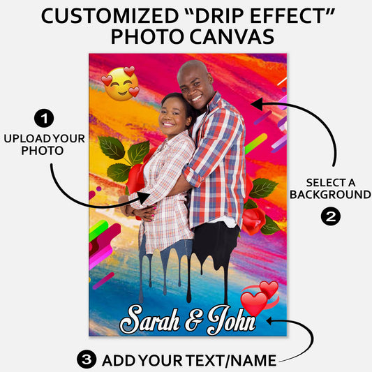 Drip Effect Custom Canvas